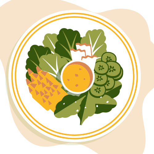 Healthy Nutrition Salad Illustration