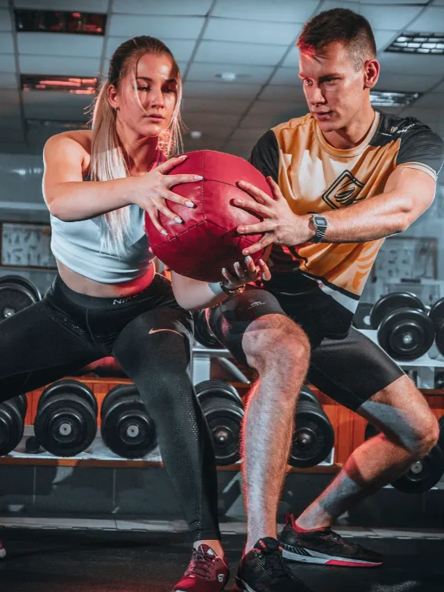 An image of a man and lady doing exercise for weight loss